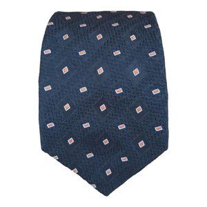 🆕SANTOSTEFANO Current Black Geometric Silk Tie HANDMADE ITALY 60"/ 3.2" NWOT